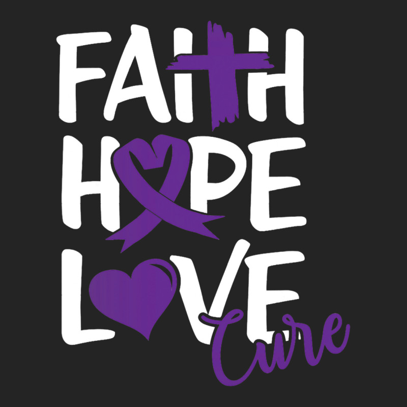 Faith Hope Love Cure Cute Pancreatic Cancer Awaren 3/4 Sleeve Shirt | Artistshot