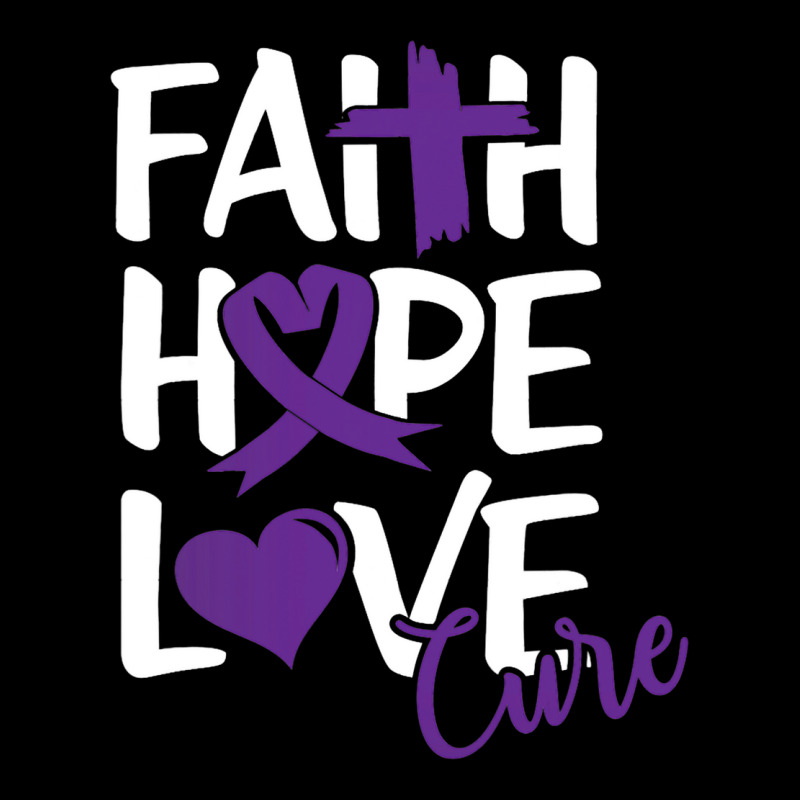 Faith Hope Love Cure Cute Pancreatic Cancer Awaren Men's 3/4 Sleeve Pajama Set | Artistshot