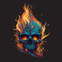 Flamming Skull T-shirt | Artistshot