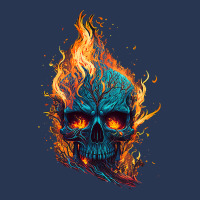 Flamming Skull Men Denim Jacket | Artistshot