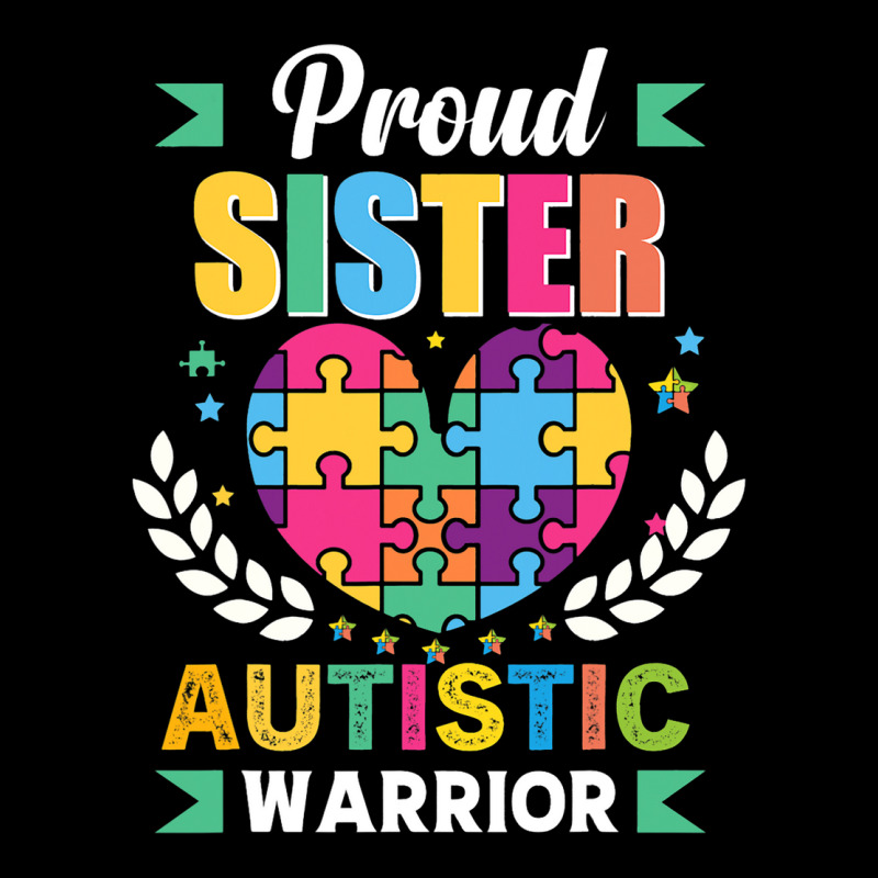 Funny Autism Saying Proud Sister Autistic Warrior  Lightweight Hoodie | Artistshot