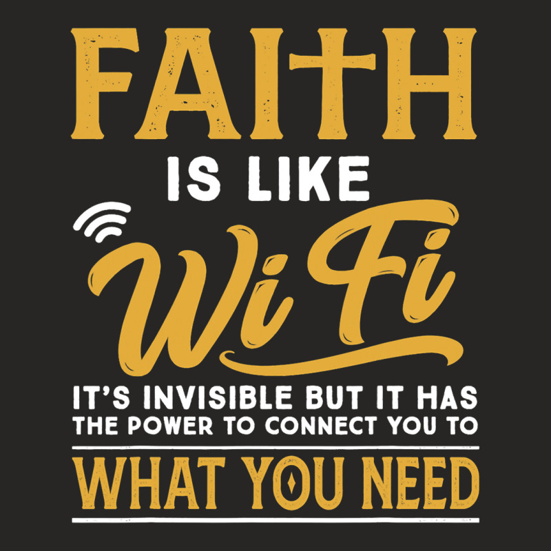 Faith Is Like Wifi Christian Pastoral Funny Ladies Fitted T-Shirt by JANETDAVIS | Artistshot