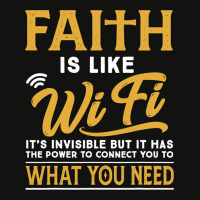 Faith Is Like Wifi Christian Pastoral Funny Scorecard Crop Tee | Artistshot