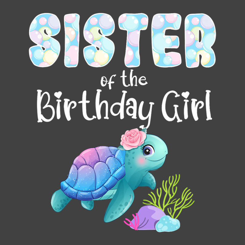 Sea Turtle Birthday Sister Of The Birthday Girl Oc Vintage T-Shirt by ArlanWegener | Artistshot