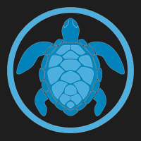 Sea Turtle Blue Round Logo For World Turtle Day De Classic T-shirt | Artistshot