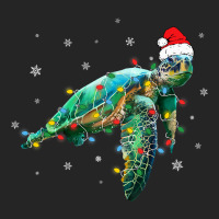 Sea Turtle Christmas Lights Funny Santa Hat Merry  Unisex Hoodie | Artistshot