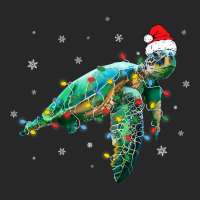 Sea Turtle Christmas Lights Funny Santa Hat Merry  Women's Pajamas Set | Artistshot