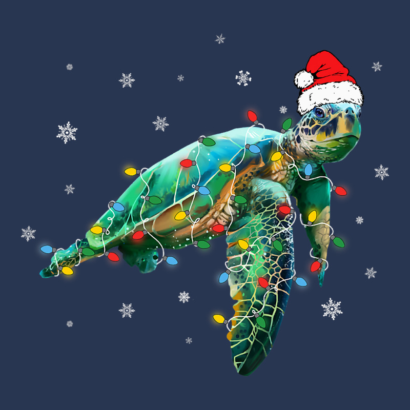 Sea Turtle Christmas Lights Funny Santa Hat Merry  Ladies Denim Jacket by VanesaSettles | Artistshot