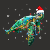 Sea Turtle Christmas Lights Funny Santa Hat Merry  Champion Hoodie | Artistshot