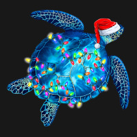 Sea Turtle Christmas Lights Santa Hat Funny Merry  Flannel Shirt | Artistshot