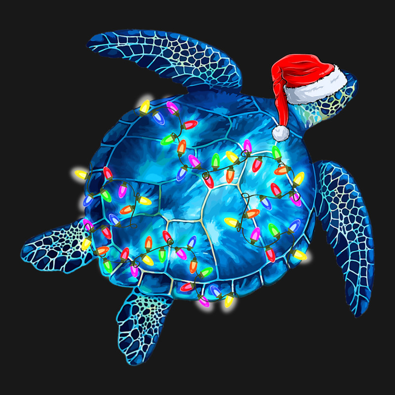 Sea Turtle Christmas Lights Santa Hat Funny Merry  Flannel Shirt by HarborLenard | Artistshot