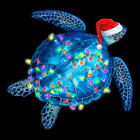 Sea Turtle Christmas Lights Santa Hat Funny Merry  Men's 3/4 Sleeve Pajama Set | Artistshot