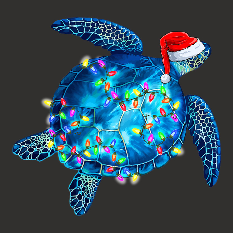 Sea Turtle Christmas Lights Santa Hat Funny Merry  Champion Hoodie by HarborLenard | Artistshot