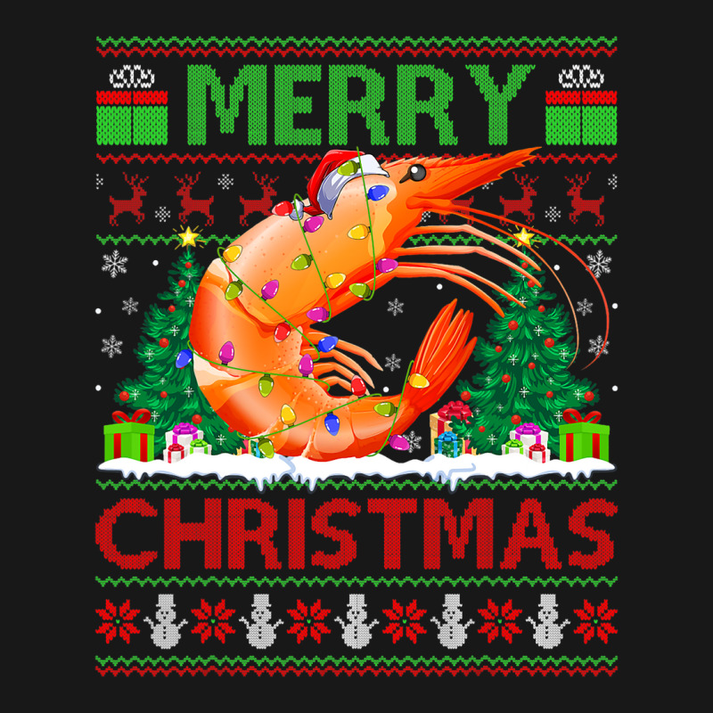 Shrimp Fish Lover Xmas Tree Ugly Santa Shrimp Chri Flannel Shirt | Artistshot