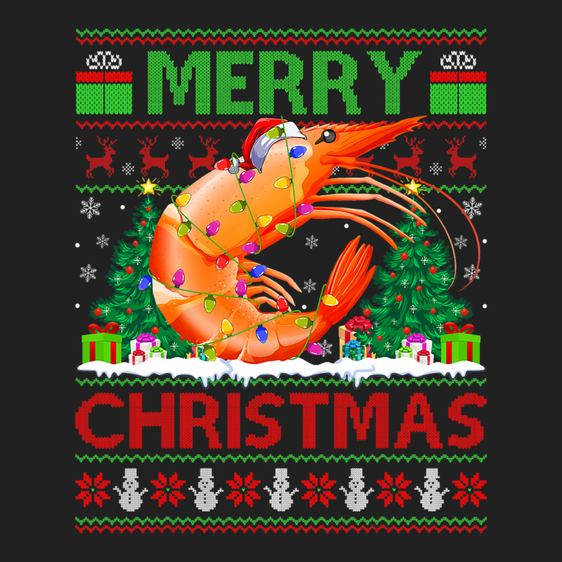 Shrimp Fish Lover Xmas Tree Ugly Santa Shrimp Chri Basic T-shirt | Artistshot