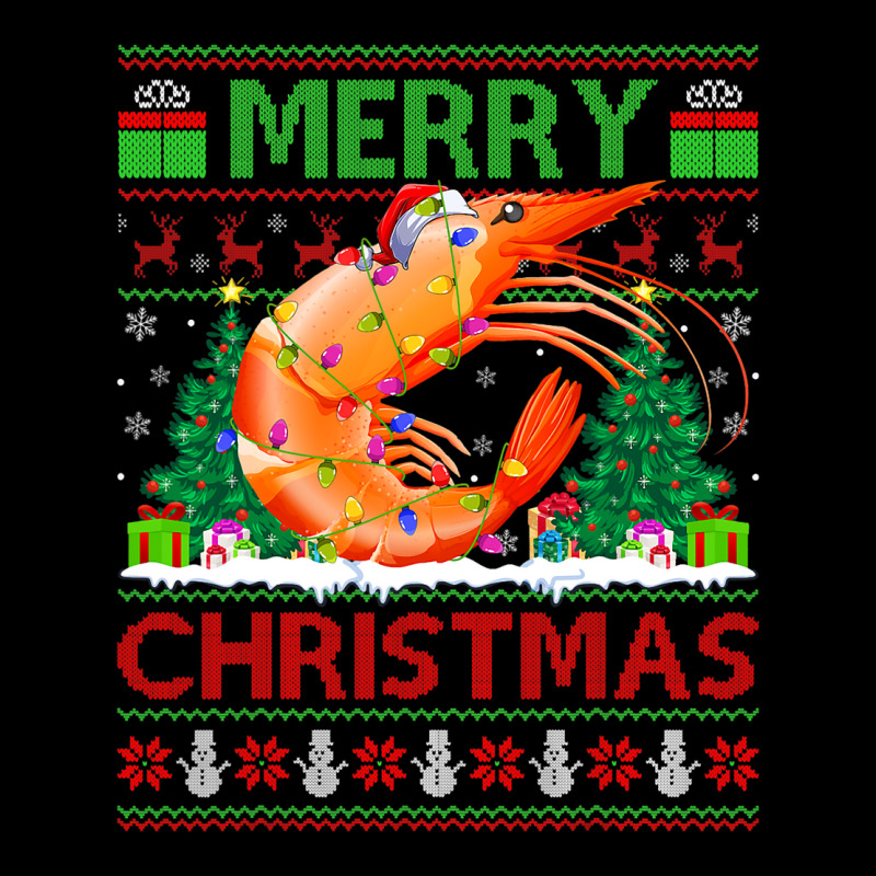 Shrimp Fish Lover Xmas Tree Ugly Santa Shrimp Chri Men's Long Sleeve Pajama Set | Artistshot