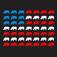 Rhino Animal American Flag Independence Day 4th Of T-shirt | Artistshot