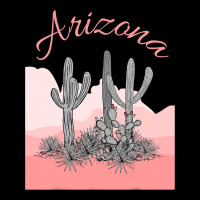 Saguaro Cactus Arizona Desert Scene Coral Pink Pocket T-shirt | Artistshot