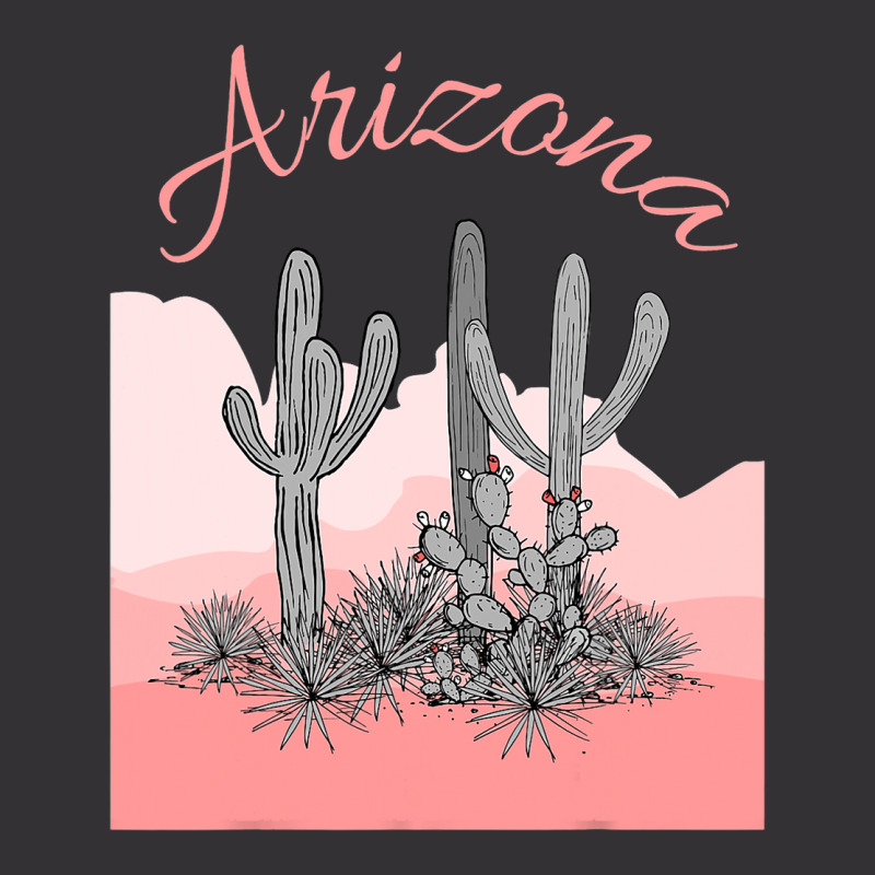 Saguaro Cactus Arizona Desert Scene Coral Pink Vintage Short | Artistshot