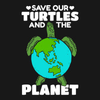 Sea Turtle Earth Day I Save Our Turtles And The Pl Flannel Shirt | Artistshot