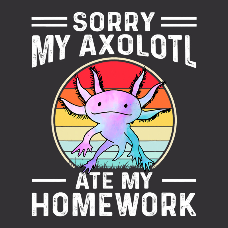 Sorry My Axolotl Ate My Homework Amphibian Salaman Vintage Short | Artistshot