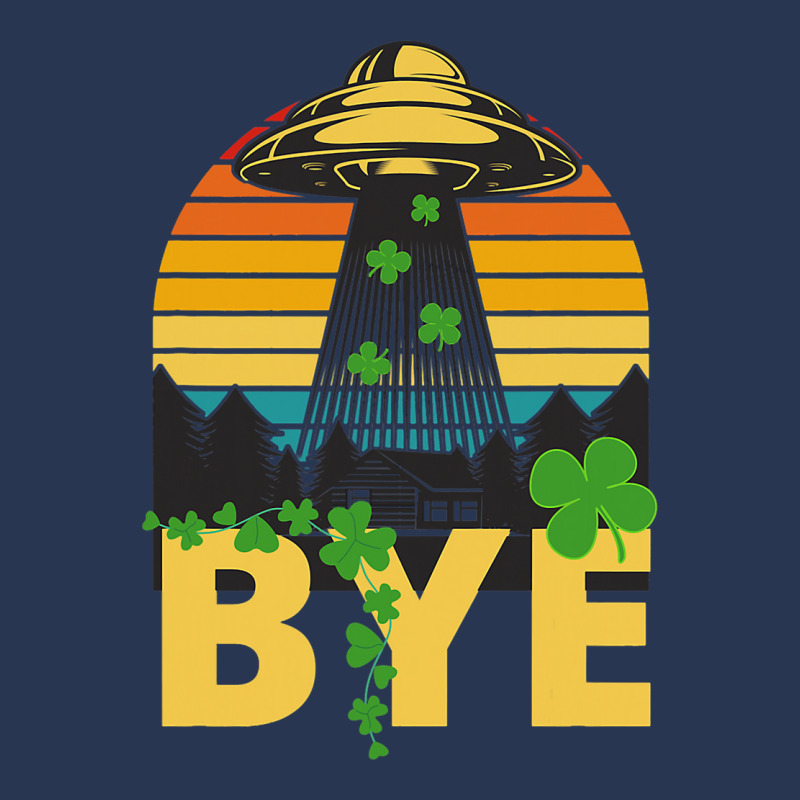 Saint Patricks Funny Bye Alien Abduction Ufo Irish Men Denim Jacket | Artistshot