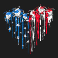 Sea Turtle Heart American Flag 4th Of July Mens Wo Classic T-shirt | Artistshot