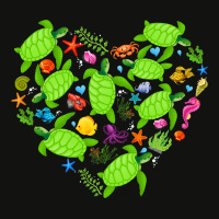 Sea Turtle Heart Love World Environment Earth Day  Scorecard Crop Tee | Artistshot