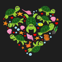 Sea Turtle Heart Valentines Day Cute Boys Girls Ki Classic T-shirt | Artistshot