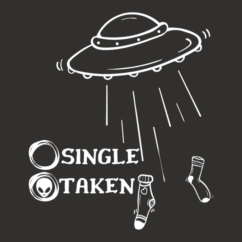 Single Or Taken Funny Alien Ufo Valentines Day Champion Hoodie | Artistshot