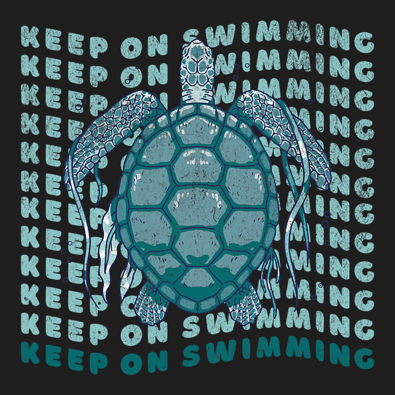 Sea Turtle Keep Swimming Earth Day Plastic Free Se Classic T-shirt | Artistshot