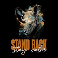 Rhino Face Stand Back Stay Calm Rhinoceros Fleece Short | Artistshot