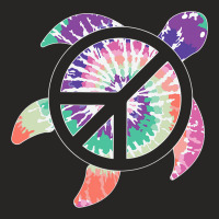 Sea Turtle Ocean Tie Dye Color Hippie Costume Hipp Ladies Fitted T-shirt | Artistshot