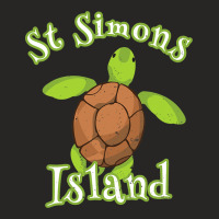 St Simons Island Georgia Whimsy Sea Turtle Ladies Fitted T-shirt | Artistshot