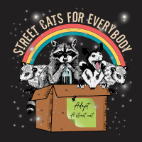 Street Cats For Everybody Trash Santa Opossum Racc T-shirt | Artistshot