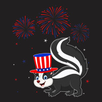 Skunk Graphic Red White Blue Fireworks Decor 4th O T-shirt | Artistshot