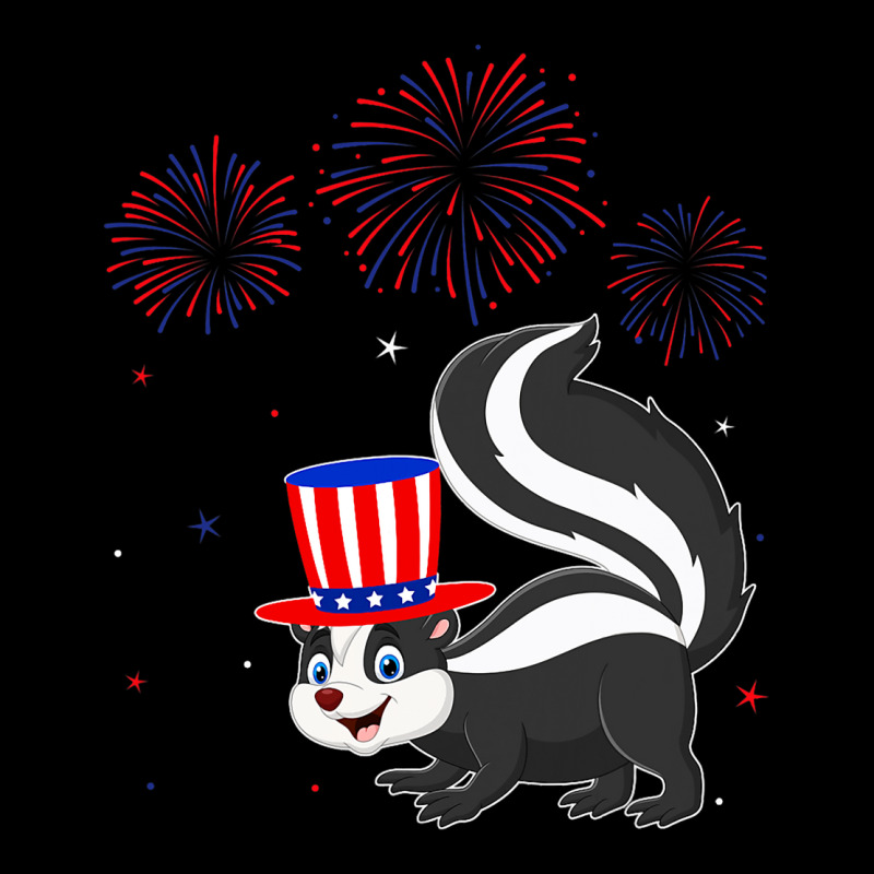 Skunk Graphic Red White Blue Fireworks Decor 4th O Zipper Hoodie | Artistshot