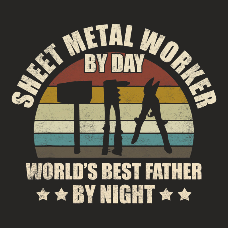 Sheet Metal Worker Dad Sheets Metalworking Ladies Fitted T-Shirt by MaylynOyler | Artistshot