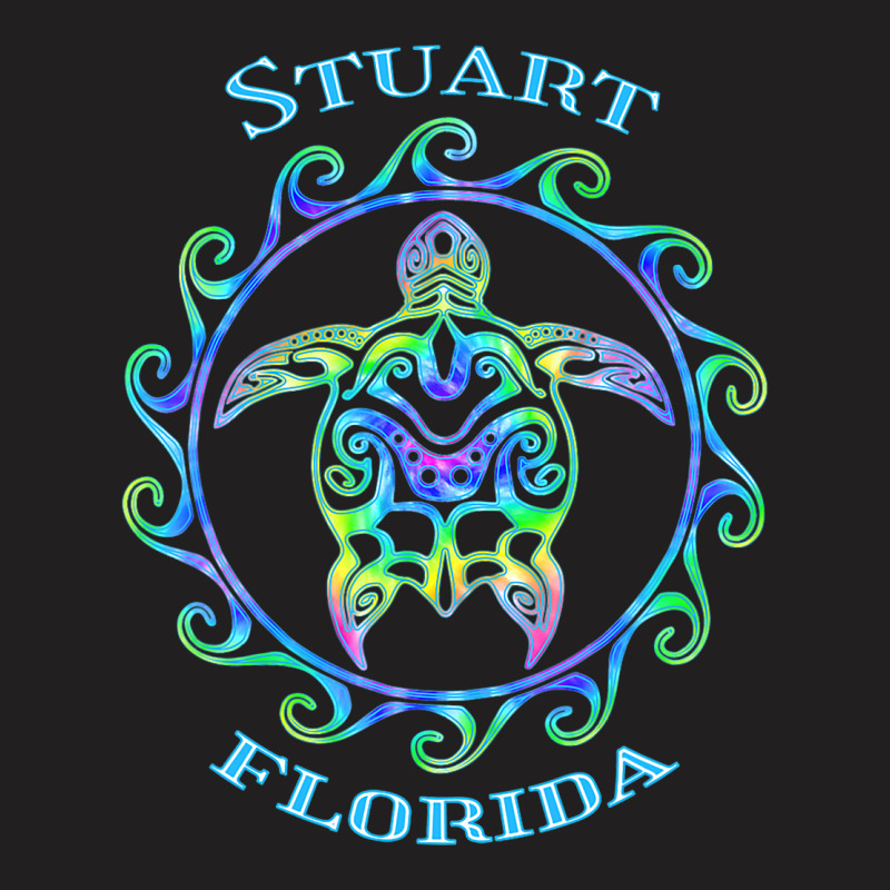 Stuart Florida Vacation Colorful Turtle T-shirt | Artistshot