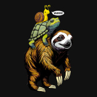 Sloth Turtle Snail Piggyback Slow Animal Speed Rac Graphic T-shirt | Artistshot