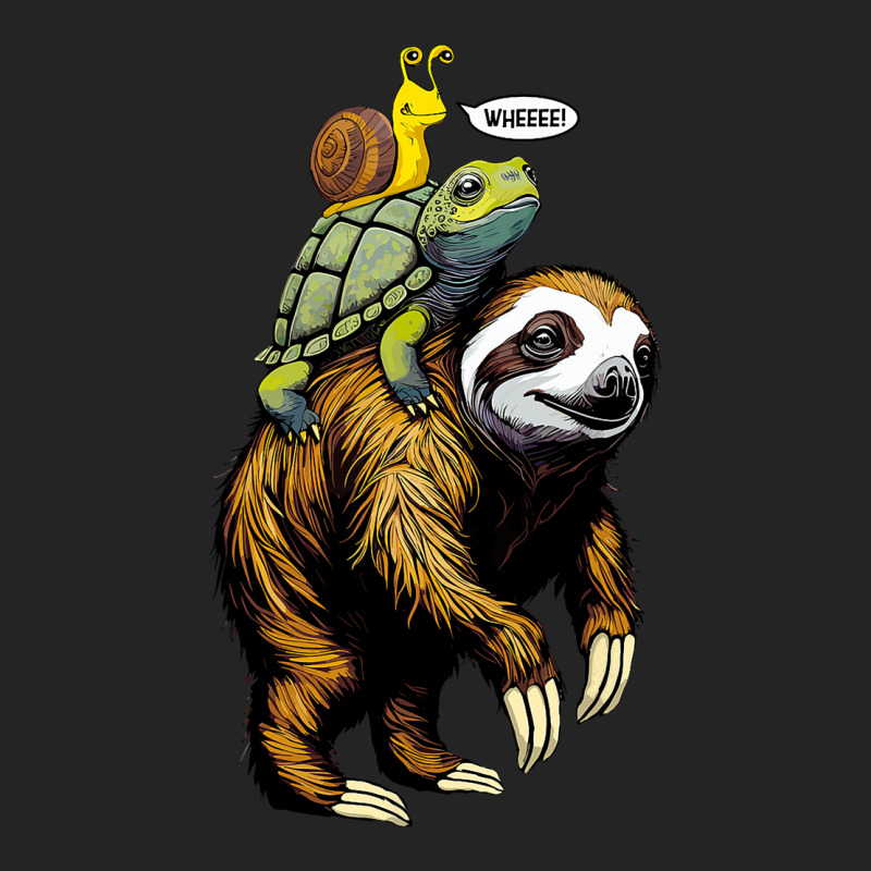 Sloth Turtle Snail Piggyback Slow Animal Speed Rac 3/4 Sleeve Shirt by RenaHetrick | Artistshot