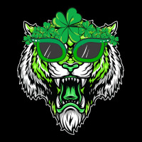 St. Patricks Day Tiger Cute Face Sunglasses Shamro Pocket T-shirt | Artistshot