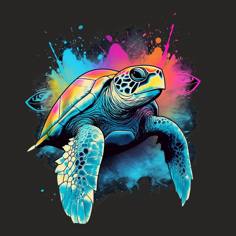 Sea Turtle Tie Dye Sea Ocean Tortoise Sea Turtle M Ladies Fitted T-Shirt by Upsunshine | Artistshot