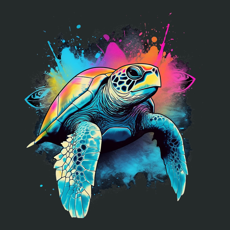 Sea Turtle Tie Dye Sea Ocean Tortoise Sea Turtle M Women's Triblend Scoop T-shirt by Upsunshine | Artistshot