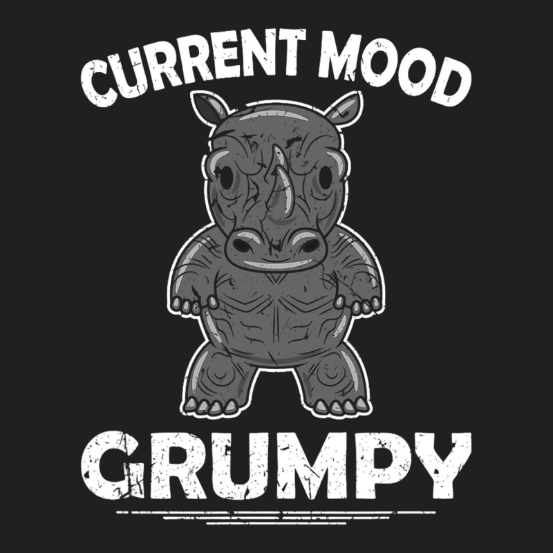 Rhino Men Women Current Mood Grumpy T-shirt | Artistshot