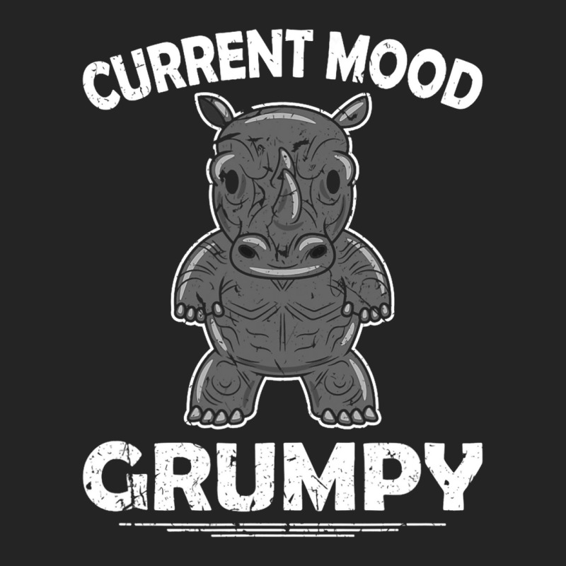 Rhino Men Women Current Mood Grumpy 3/4 Sleeve Shirt | Artistshot