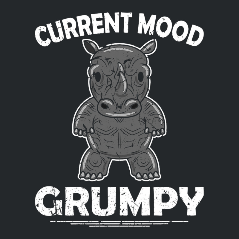 Rhino Men Women Current Mood Grumpy Crewneck Sweatshirt | Artistshot