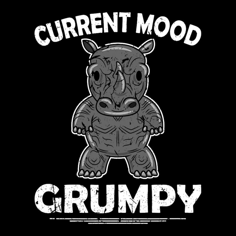 Rhino Men Women Current Mood Grumpy Zipper Hoodie | Artistshot