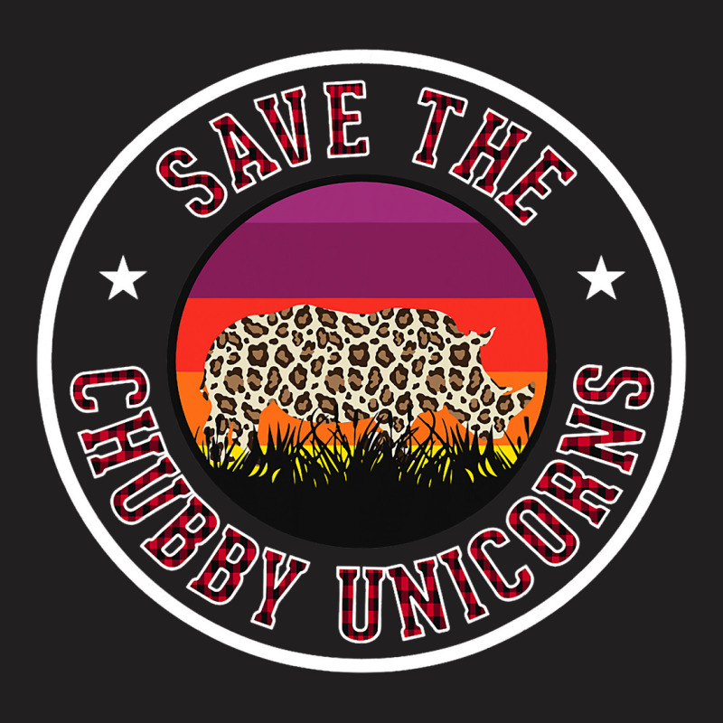 Save The Chubby Unicorns Rhino Leopard Print Buffa T-shirt | Artistshot