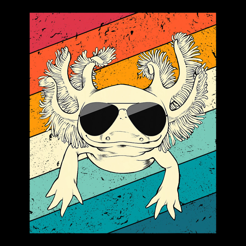 Retro Vintage Axolotl With Sunglasses Animal Lover Pocket T-shirt | Artistshot